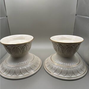Lenox Ceramic Candle Holders